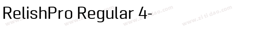 RelishPro Regular 4字体转换